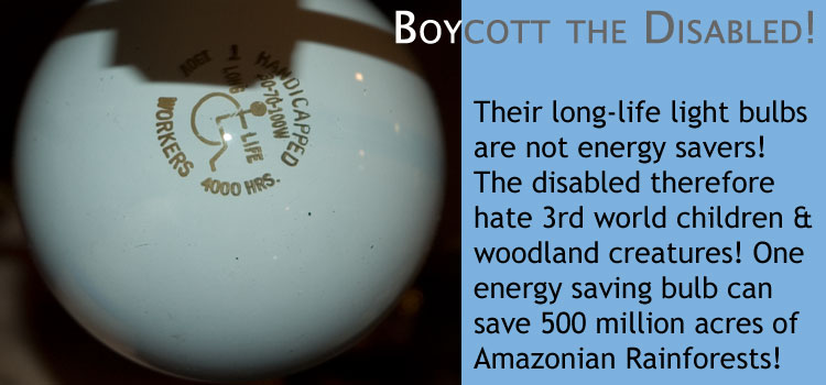 Boycott the disabled!